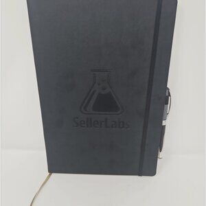 Castelli Notebook & Pen Vegan Leather 8.5x12" Italy Blank Lined Pages SellerLabs